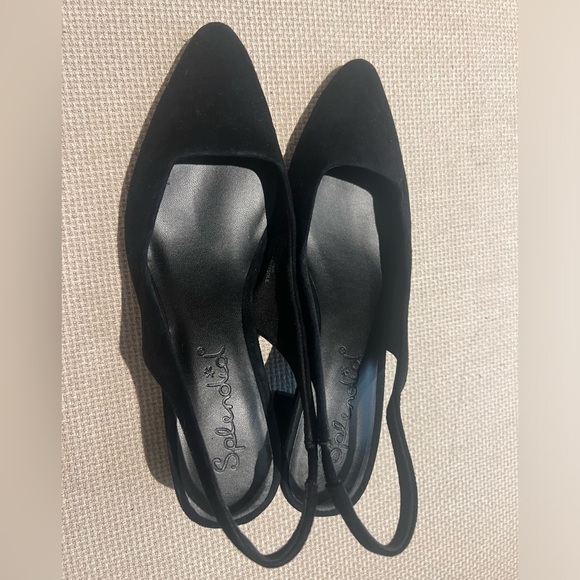 Bloomingdales suede slingback flats with block heel - Picture 2 of 3